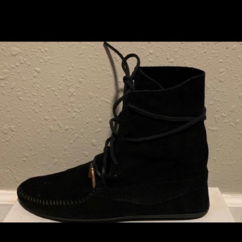 Minnetonka and Maje suede boots